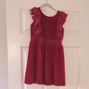J. Crew Red Ruffled A-line Sundress